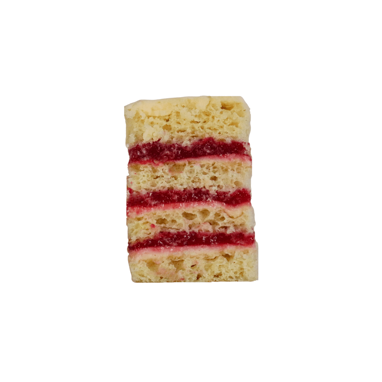 Soft milk sponge cake with homemade raspberry filling and creamy frosting